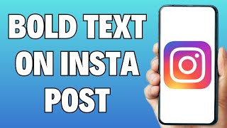 How To Bold Text On Instagram Post [upl. by Trahern206]