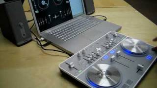 First look Vestax Spin DJ Controller with Algoriddim djay Software [upl. by Molton]