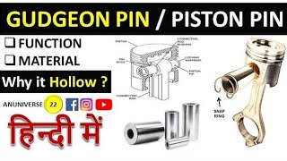 Gudgeon Pin  Engine Piston Pin  Engine Part  Parts of Engine [upl. by Dnartreb]