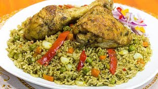 ARROZ CON POLLO  RECETA PERUANA  EXQUISITO  Sazón y Corazón [upl. by Stokes]