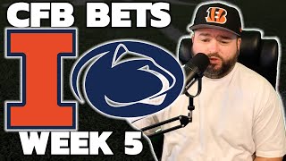 Illinois vs Penn State Week 5 Bets  College Football Picks With Kyle Kirms [upl. by Euf995]