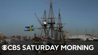 World’s largest wooden sailing ship docks in London [upl. by Azarcon216]