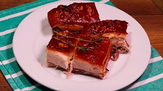 Como preparar panceta de cerdo al horno receta fácil y rápido A LA COCINA [upl. by Karmen650]