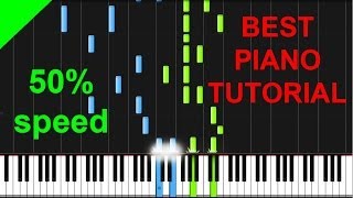 Imagine Dragons  Radioactive 50 speed piano tutorial [upl. by Alasteir]