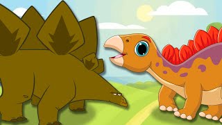 Stegosaurus Dinosaur  Cute Dinosaur Stories  Cartoon For Kids [upl. by Ennaxxor]