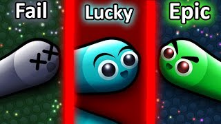 FAIL vs EPIC vs LUCKY in Slitherio [upl. by Anilem917]