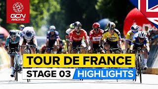 Tour de France 2021 Stage 3 Highlights  Brutal Crashes Strike Jumbo Visma amp Team Ineos [upl. by Eanore]