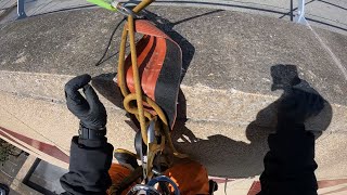 Rope access ascending up hand power on point tough day😮‍💨 [upl. by Fablan338]