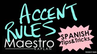 Spanish Accent pronunciation Rules  Las reglas de acentuación [upl. by Ellatsirhc768]