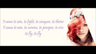 Nicki Minaj  Fly feat Rihanna Lyrics Video [upl. by Nerwal]