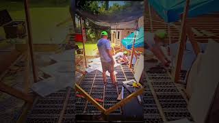 Strongest Deck Ever Built 💪 DeckBuilding101 CurvedDecking StoneDeks timbertech poolparty [upl. by Paik]