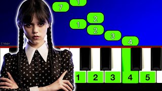 Wednesday Adams  Jenna Ortega Dance Scene  Piano Cover Tutorial TRES FACILE [upl. by Marysa]