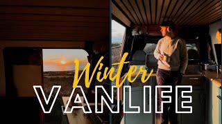 Winter Vanlife On The South Coast Cold Dips and Epic Sunsets [upl. by Yxel]