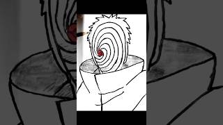 How to draw Obito Uchiha💔🤩  Hacker of Uchiha shorts obito naruto youtubeshorts sadstatus art [upl. by Gambell]