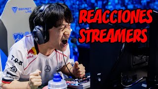 REACCIONES a T1 GANANDOLE a GENG en WORLDS [upl. by Terri]