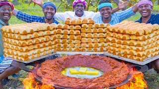 PAV BHAJI  Mumbai Special Street Food Recipe Cooking In Village  Butter Pav Bhaji Recipe [upl. by Wren]