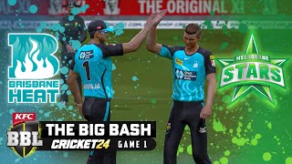 BBL13  Brisbane Heat v Melbourne Stars  Match 1  Cricket 24 [upl. by Morena]