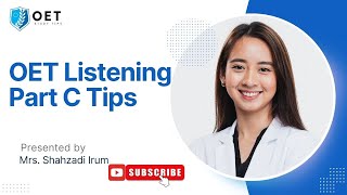 OET Listening part C Guide  OET Lecture  OET LISTENING TEST [upl. by Nolahp891]