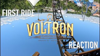 I Rode The WORLDS BEST New Roller Coaster Voltron Nevera First Ride Reaction [upl. by Keg]