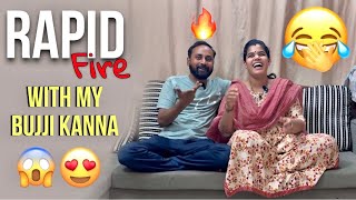 Rapid fire with my bujji kanna full fun video couple video vlogs vlog viralvideo video ￼ [upl. by Diandre]