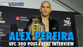 Alex Pereira Reacts to Tom Aspinalls Cryptic Post Explains Celebration After Knockout  UFC 300 [upl. by Justen714]