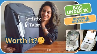 Artistix Backpack Review and Unboxing  Artistix talon backpack 25L  backpack under 999 🔥 [upl. by Sirak879]