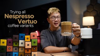 Trying all the Nespresso Vertuo coffee variants  smashpop [upl. by Drarej650]