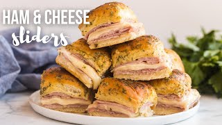 Easy Ham and Cheese Sliders  The Recipe Rebel [upl. by Jehial]