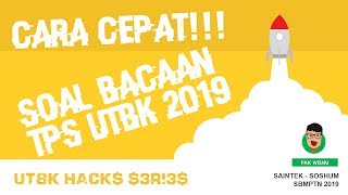 Cara Cepat Menjawab Soal BACAAN TPS UTBK SBMPTN 2020  Saintek Soshum [upl. by Limann]