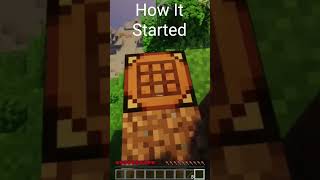 How It Started and Ended shorts shortsvideo minecraft shortsfeed minecrafthardcore [upl. by Anselm]