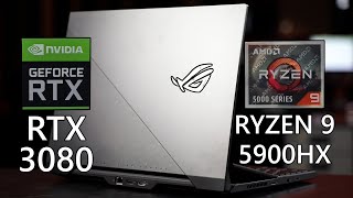 RTX 3080 Laptop  Ryzen 9 5900HX performance review with the ROG Zephyrus Duo 15 SE GX551Q [upl. by Nirehtac]