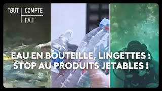 Eau en bouteille lingettes  stop au produits jetables [upl. by Nomyar]