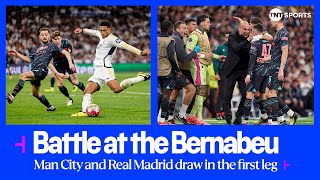 THRILLER Real Madrid draw with Man City in the first leg of their UCL Quarterfinal match up 😮‍💨 [upl. by Yrtnej]