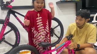 Unboxing Specialized Riprock Coaster 16”  iphone 11 pro max  hotpink  New bike [upl. by Rahs]