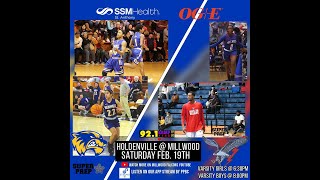 Holdenville vs Millwood High school basketball game 2022 [upl. by Ebby447]