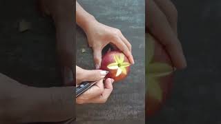 how to slice apple fruit carving how howto shorts [upl. by Aniuqaoj689]