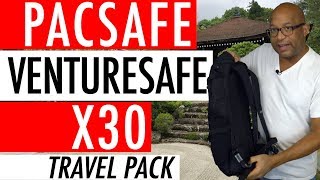 Pacsafe Venturesafe X30 Travel Pack  Black Pacsafe Anti Theft Backpack [upl. by Otrebliw]