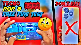 TECNO POP 8 FREE FIRE TESTtecno pop 8 free fire gameplayBattery Drain Testtecno pop 8 gaming test [upl. by Enitsyrk348]