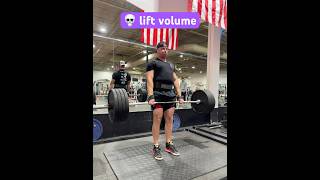 Power bar deadlift volume 405x3 365x4x2 powerlifting deadlift shorts gym motivation metal [upl. by Linda306]