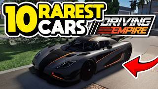 Top 10 RAREST CARS Inside of Driving Empire 2024 [upl. by Hyman]