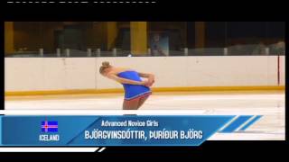 Þuríður Björg Björgvinsdóttir  Advanced Novice Girls SP [upl. by Kessiah]