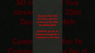 Remember 25th to 26th December I will do my first live stream [upl. by Bannasch]