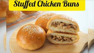 Stuffed Chicken Buns Tea time SnackEasy to Makefood lunchboxideassnacks bunschikenstuffed [upl. by Hailahk976]