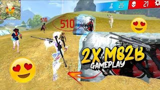 2x M82B On Fire🔥 Op Solo vs Squad Gameplay with B2K Bundle 🎯 Garena Free Fire [upl. by Mogerly83]