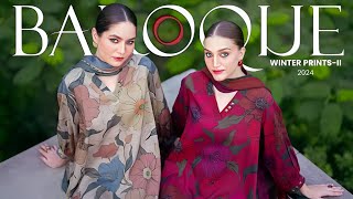 Baroque Latest FallWinter Unstitched Collection 2024  Baroque 3PC Printed Winter Collection 2024 [upl. by Lerej]