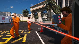 GTA 5 NPC WAR  LSPD VS PRISONERS UNHOLY HELLBRINGER ONLY 14 [upl. by Ybloc202]