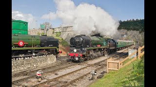 Locomotive Clan Line 35028 Bullied Pacific  the only mainline steam loco based in London [upl. by Lexie956]