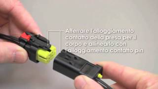 Connettori AMPSEAL 16 AMPSEAL 16 Connector Instructions  Italian [upl. by Emmuela]