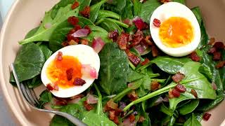 Spinach Salad with Bacon Dressing [upl. by Bazil]