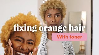 Fixing Orange Hair after bleaching at home [upl. by Katrinka]